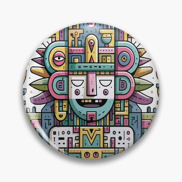 Item preview, Vibrant Geometric Deity Totem Graphic Art designed and sold by Romgora.