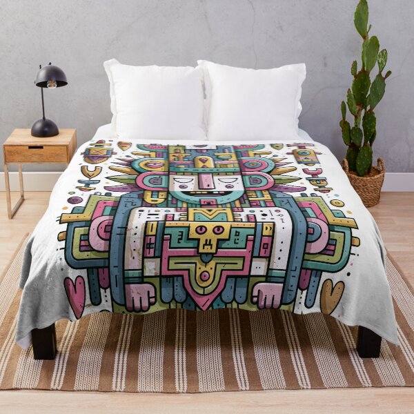 Item preview, Vibrant Geometric Deity Totem Graphic Art designed and sold by Romgora.