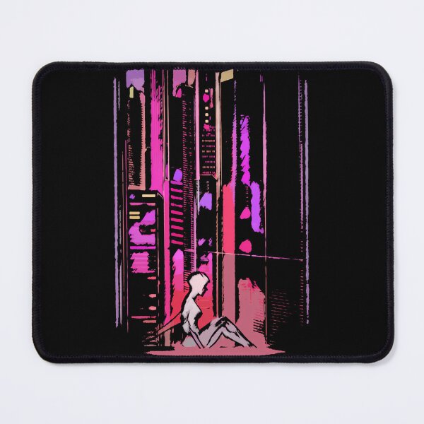 Item preview, Sitting Silhouette Figure Before Futuristic City Skyline designed and sold by AurelioSchultz.