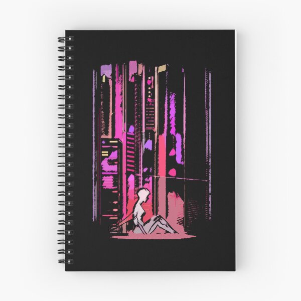 Item preview, Sitting Silhouette Figure Before Futuristic City Skyline designed and sold by AurelioSchultz.