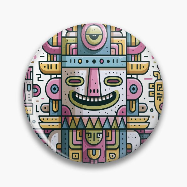 Item preview, Vibrant Geometric Spirit Totem Art designed and sold by Romgora.