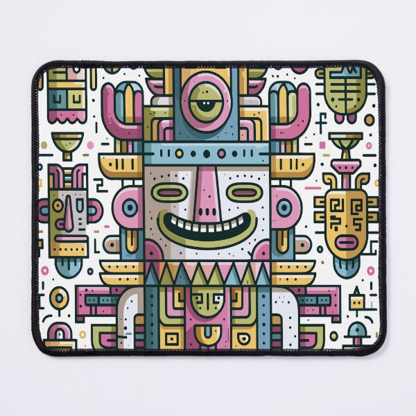 Item preview, Vibrant Geometric Spirit Totem Art designed and sold by Romgora.