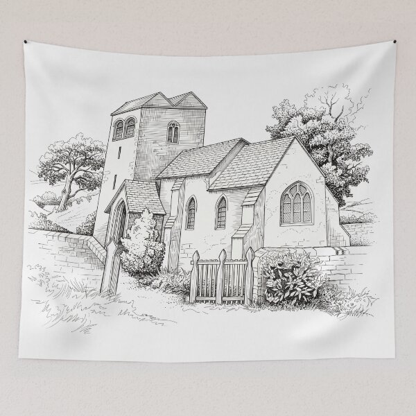 Item preview, The Church - enhanced by AI designed and sold by Margo Humphries.