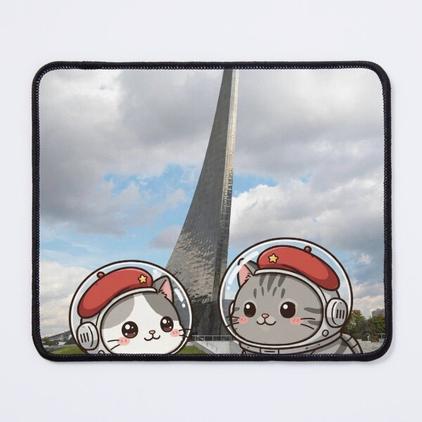 Item preview, Junior and Freda at Space Conquerors Monument Moscow - Astronaut Cats designed and sold by MAISON SYLVIE.