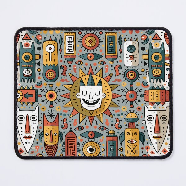 Item preview, Intricate Mystic Eyes Folk Art Doodle Pattern designed and sold by Romgora.