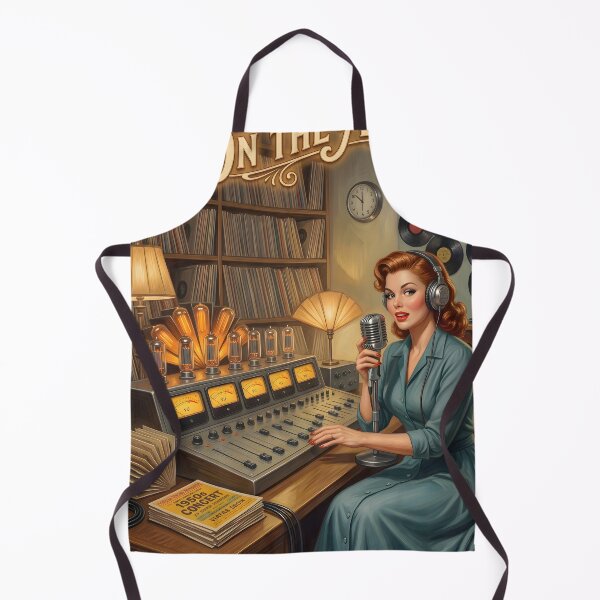 Item preview, On The Air 1950s Radio Host Studio Pin-Up designed and sold by ThirdShiftLab.