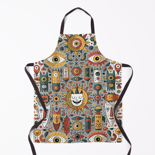 Item preview, Intricate Mystic Eyes Folk Art Doodle Pattern designed and sold by Romgora.