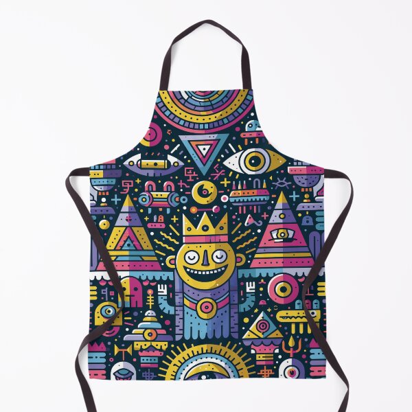 Item preview, Vibrant Cosmic King Abstract Geometric Art designed and sold by Romgora.