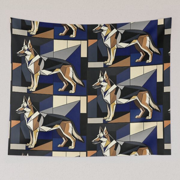 Item preview, cubist animal artwork designed and sold by forget45studio.
