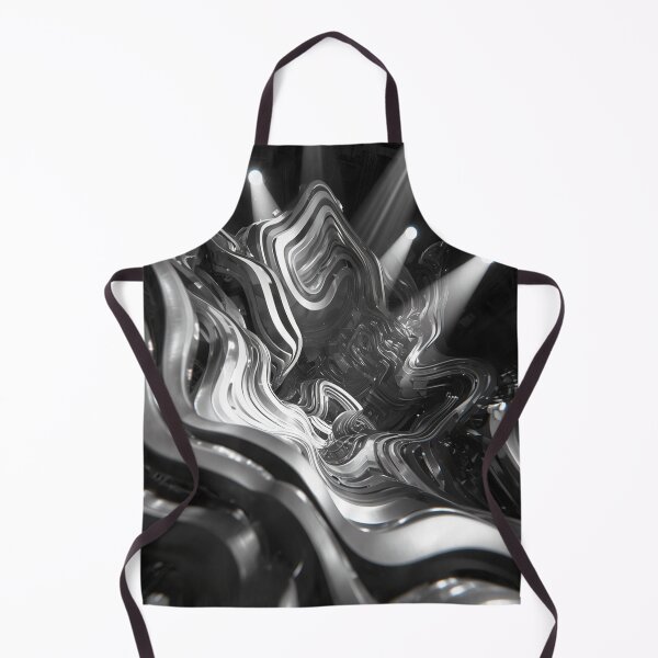 Item preview, Monochrome Liquid Flow Abstract Geometric Design designed and sold by Habatour Creations Exclusive Digital Art Products.