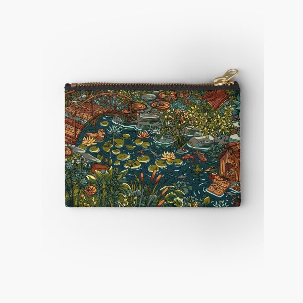 Item preview, Whimsical Garden Pond Full of Wildlife designed and sold by Olga Kholkina.