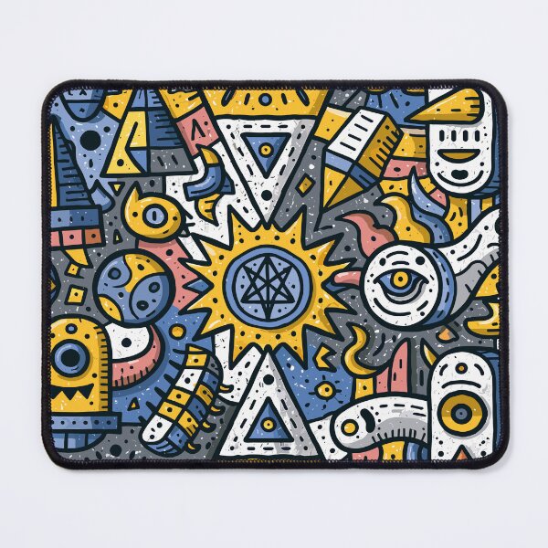 Item preview, Vibrant Psychedelic Esoteric Geometric Doodle Art designed and sold by Romgora.