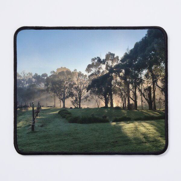 Item preview, Winter Sunrise Light Rays Over Dam Near Pinot Noir Patch Magpie Springs Willunga Hill South Australia designed and sold by MagpieSprings.