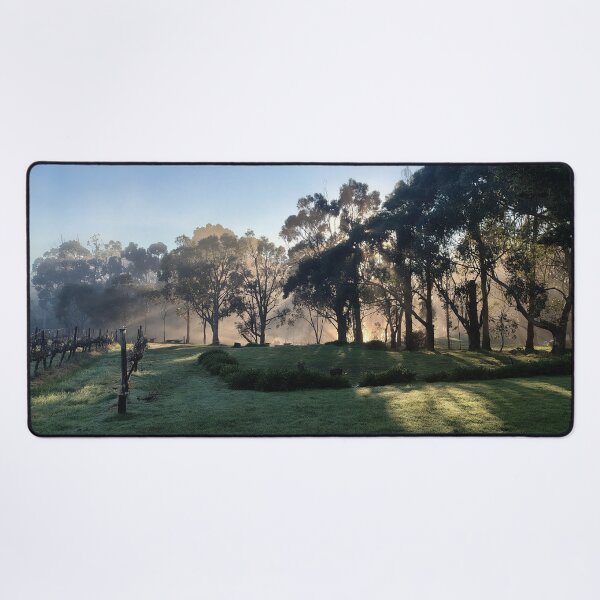 Item preview, Winter Sunrise Light Rays Over Dam Near Pinot Noir Patch Magpie Springs Willunga Hill South Australia designed and sold by MagpieSprings.