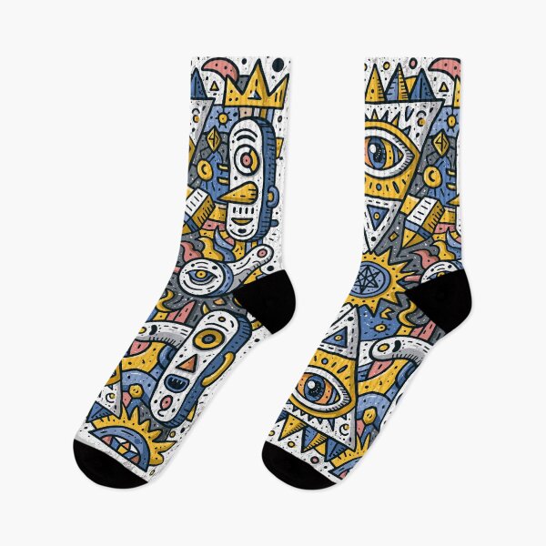 Item preview, Vibrant Psychedelic Esoteric Geometric Doodle Art designed and sold by Romgora.