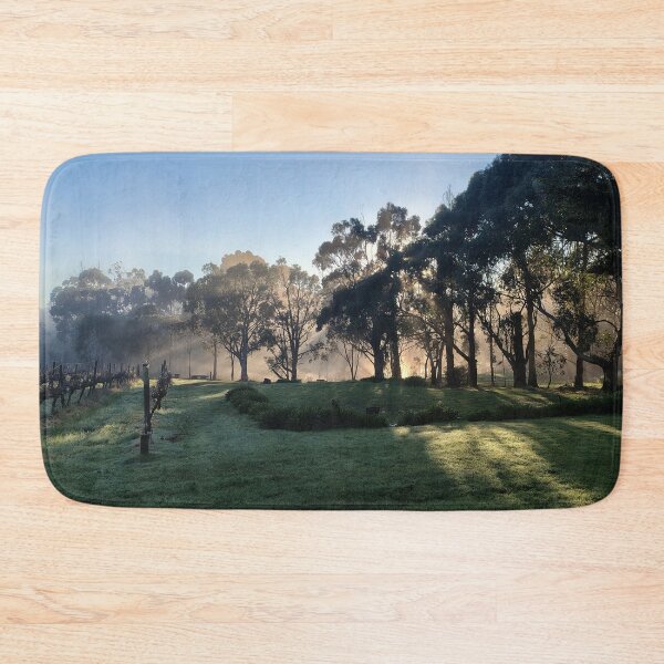 Item preview, Winter Sunrise Light Rays Over Dam Near Pinot Noir Patch Magpie Springs Willunga Hill South Australia designed and sold by MagpieSprings.