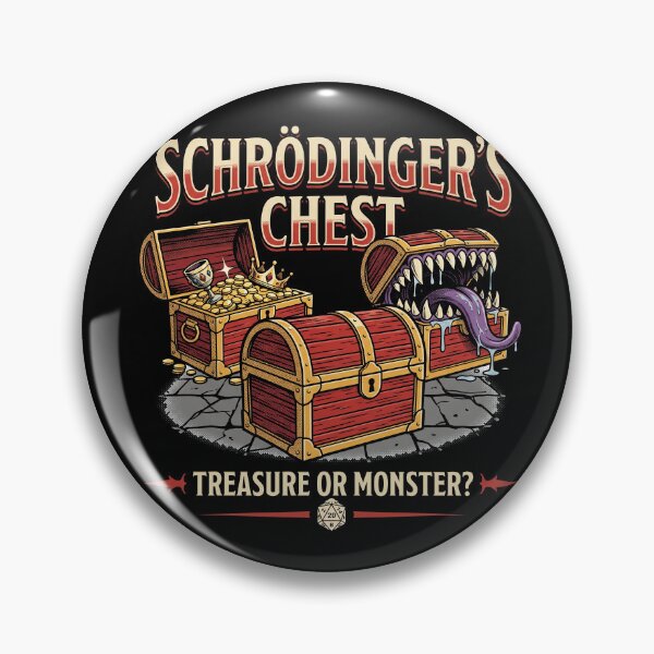 Item preview, Schrödinger's Chest Mimic Monster Funny Tabletop RPG Gamer designed and sold by AdyKurniawan.