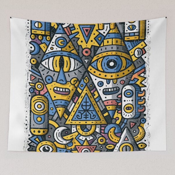 Item preview, Vibrant Abstract Spirit Eyes Pattern designed and sold by Romgora.