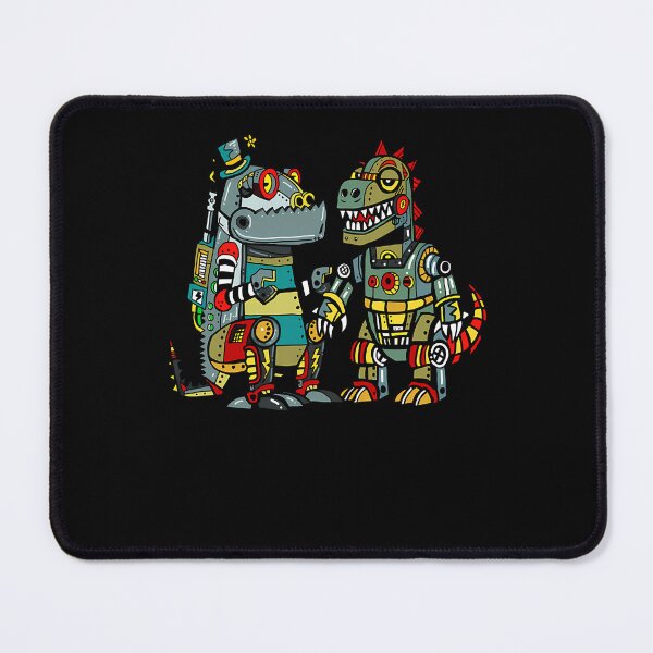 Item preview, Cartoon Mechanical Dinosaurs Fighting Metallic Reptiles designed and sold by JevonCrist.