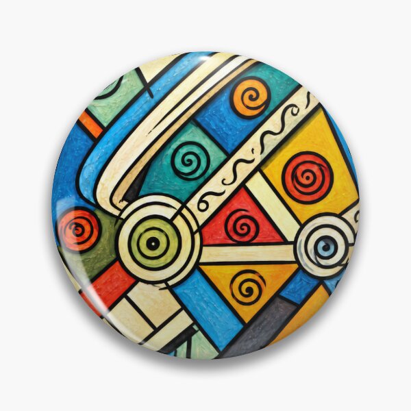 Item preview, Cubist Spiral Mosaic Abstract Art designed and sold by MindForgeDesign.
