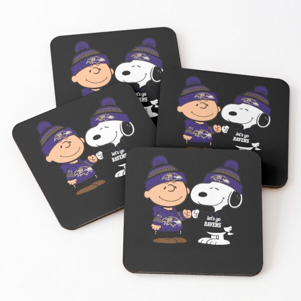 Item preview, Charlie Brown Snoopy Fist Bump Ravenss NFL designed and sold by fizzstocmathepa.
