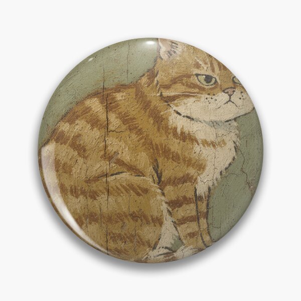 Item preview, Suspicious Ginger Cat Folk Art designed and sold by PictorialWhimsy.