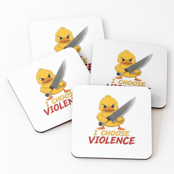 Item preview, I Choose Violence Yellow Duck designed and sold by TheEndDesign.