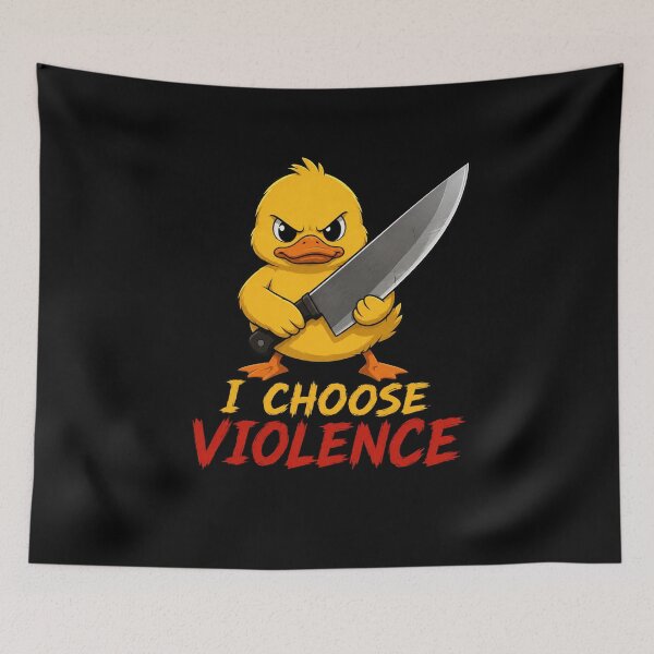 Item preview, I Choose Violence Yellow Duck designed and sold by TheEndDesign.