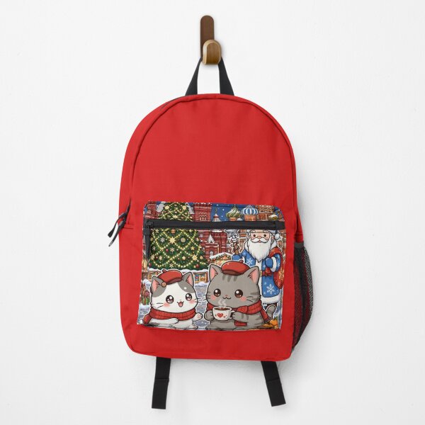 Item preview, Junior and Freda with Ded Moroz at Red Square Moscow - Russian Christmas Cats designed and sold by MAISON SYLVIE.
