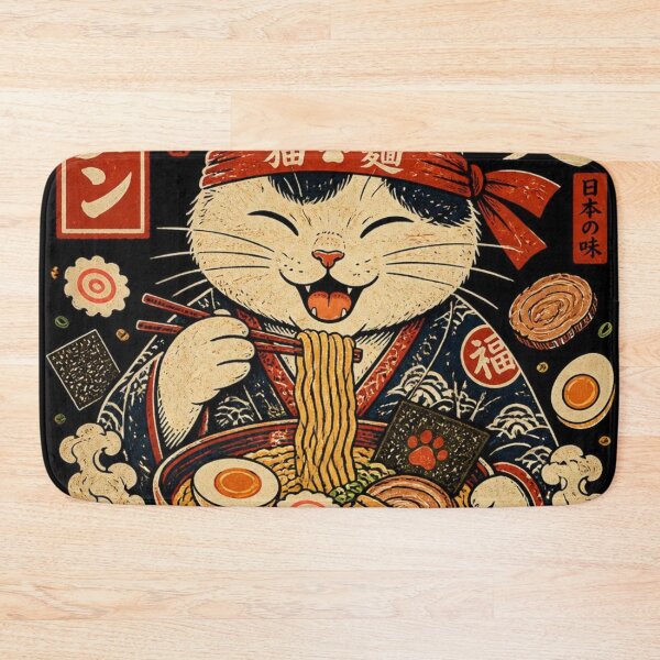 Item preview, Lucky Ramen Cat Japanese Ukiyo-e designed and sold by GrinGalore.