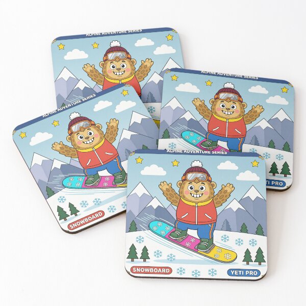 Item preview, Snowboarding Yeti Flat Vector Design designed and sold by DIUMERI.