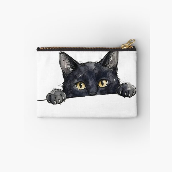 Item preview, Watercolor Peeking Black Cat Cute Kitty Paws Art T-Shirt, Sticker & Gift designed and sold by ASN STUDIO.