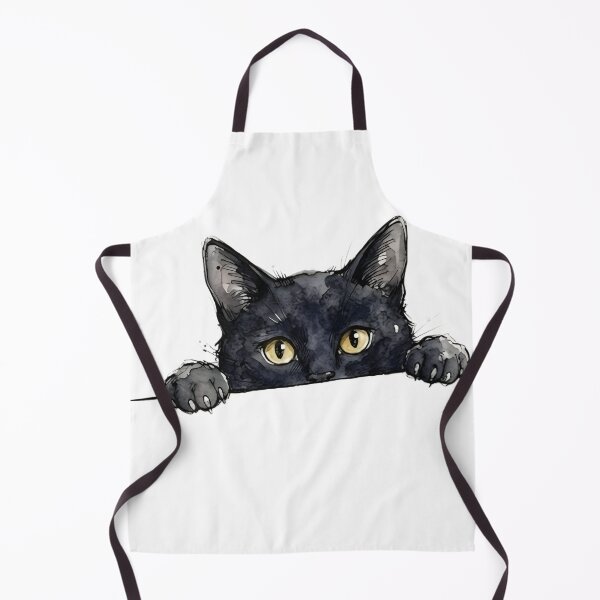 Item preview, Watercolor Peeking Black Cat Cute Kitty Paws Art T-Shirt, Sticker & Gift designed and sold by ASN STUDIO.