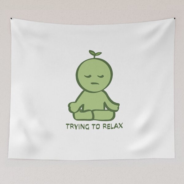 Item preview, Trying to relax smiski designed and sold by Illustrated by Cece.