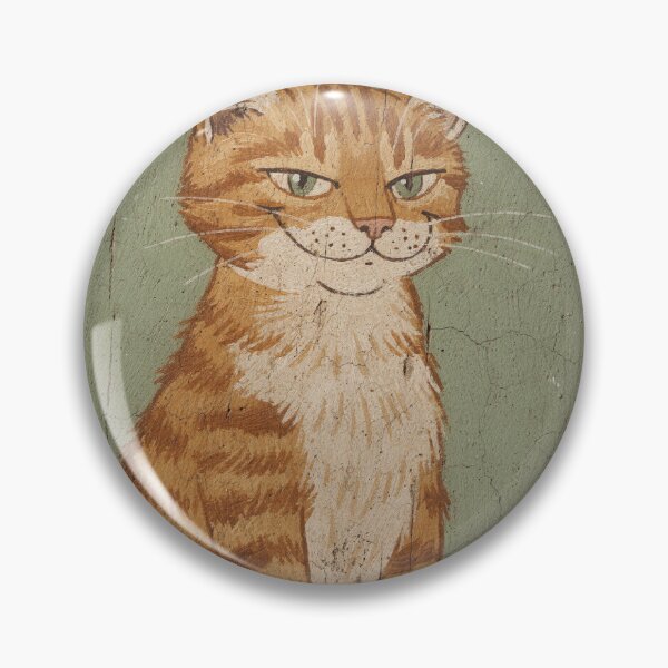 Item preview, Smug Orange Tabby Folk Art designed and sold by PictorialWhimsy.