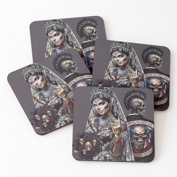 Item preview, Gothic Tattoo Bride Punk Rocker designed and sold by Voodoo Store Paranormal Collections.