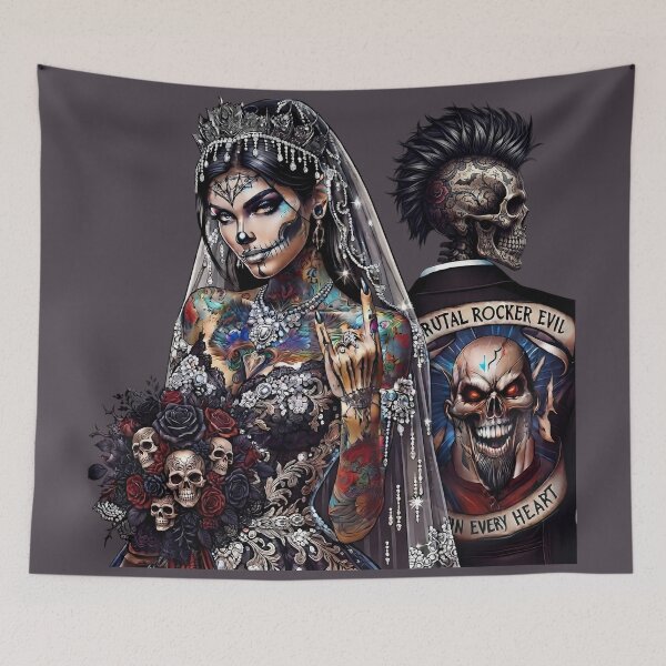 Item preview, Gothic Tattoo Bride Punk Rocker designed and sold by Voodoo Store Paranormal Collections.