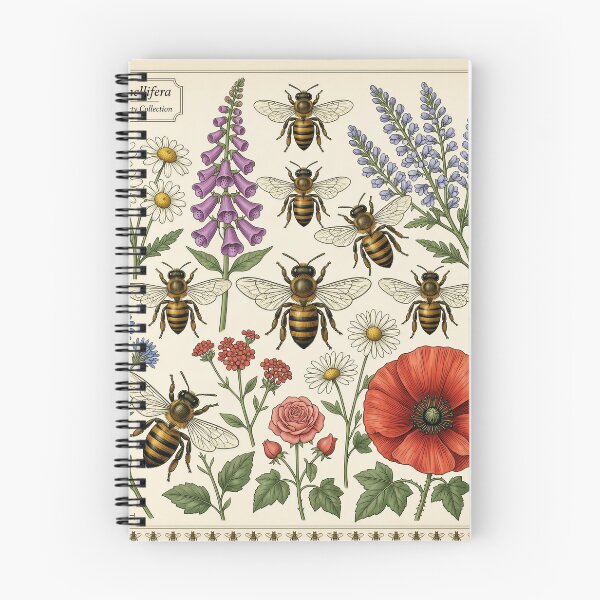 Item preview, Bees & Garden Party Botanical Engraving designed and sold by DIUMERI.