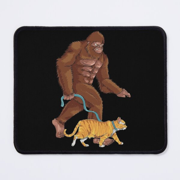 Item preview, Bigfoot Walking An Orange Cat Funny Sasquatch Pet Lover designed and sold by haitrieuic96.