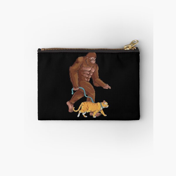 Item preview, Bigfoot Walking An Orange Cat Funny Sasquatch Pet Lover designed and sold by haitrieuic96.