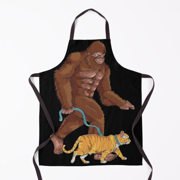 Item preview, Bigfoot Walking An Orange Cat Funny Sasquatch Pet Lover designed and sold by haitrieuic96.