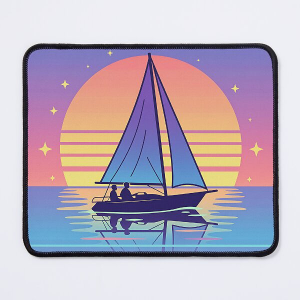 Item preview, Sailing Sunset Dream Vaporwave Print designed and sold by DIUMERI.