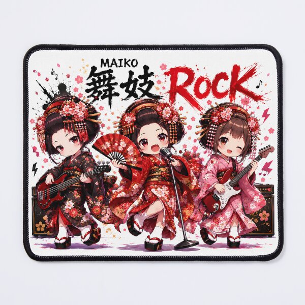 Item preview, Maiko Rock – Japanese Geisha Girl Music Art T-Shirt designed and sold by Kurekou Lab.