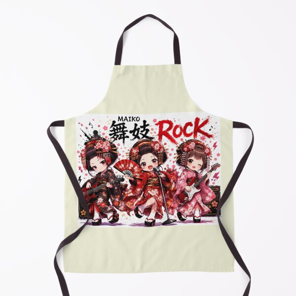 Item preview, Maiko Rock – Japanese Geisha Girl Music Art T-Shirt designed and sold by Kurekou Lab.