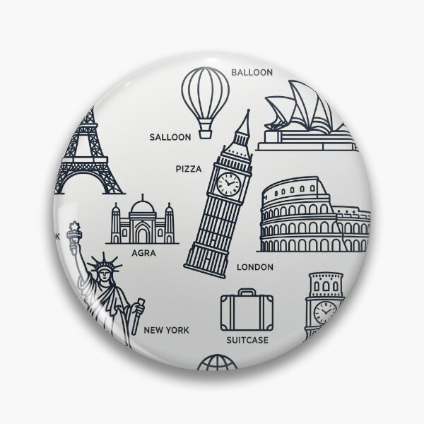 Item preview, Travel Bucket List Minimalist Line Art designed and sold by DIUMERI.