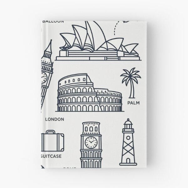 Item preview, Travel Bucket List Minimalist Line Art designed and sold by DIUMERI.