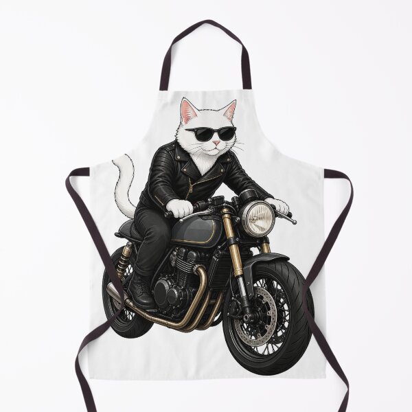 Item preview, White Cat Road Motorcycle Rider designed and sold by TVEX19.