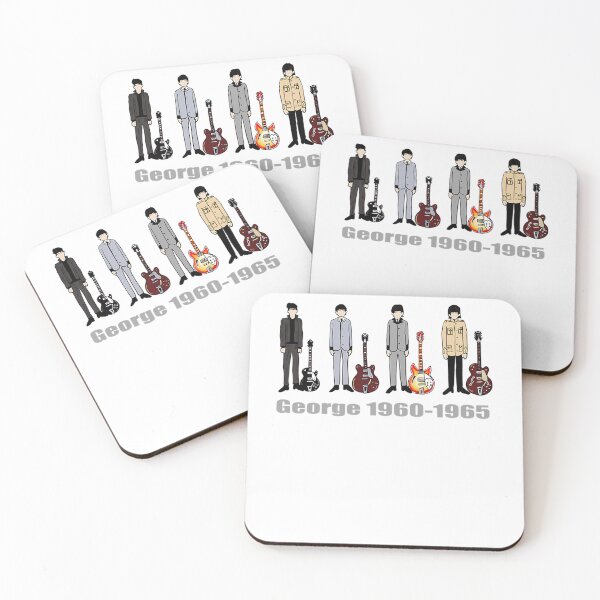 Item preview, George Harrison 1960 - 1965 Cartoon Doodle With Guitars designed and sold by AthenaReilly.