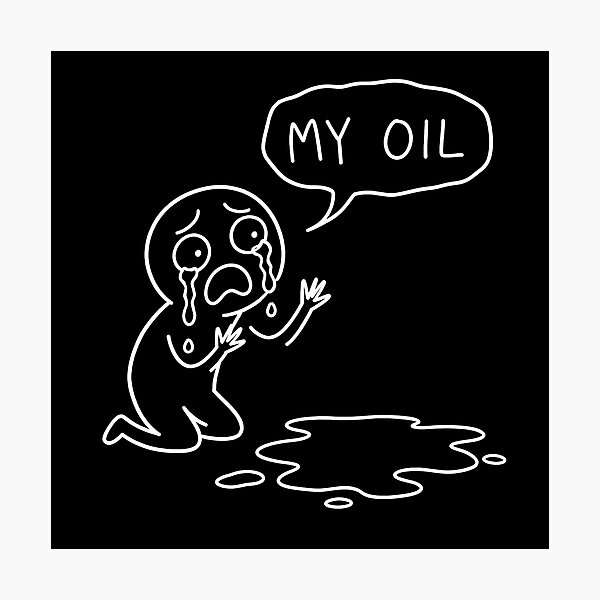 Item preview, MY OIL Crying Over Leak Funny JDM Meme Doodle designed and sold by MUGEN WORKS.