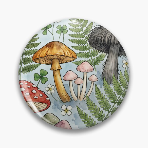 Item preview, Cottagecore Mushroom Watercolor Art designed and sold by DIUMERI.